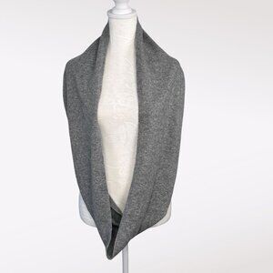 J. Jill 100% Cashmere Gray Infinity Scarf Loop Soft Cozy Knit